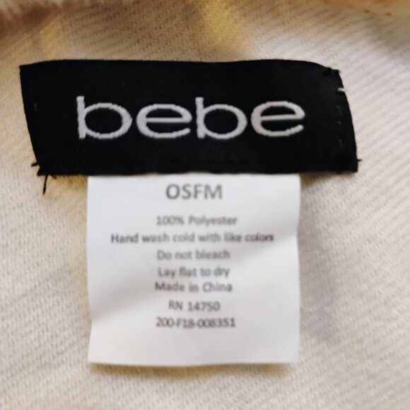 soft Bebe knit fur scarf in cream - Picture 4 of 4